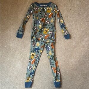 Little Sleepies Blue and Yellow Pajama Set